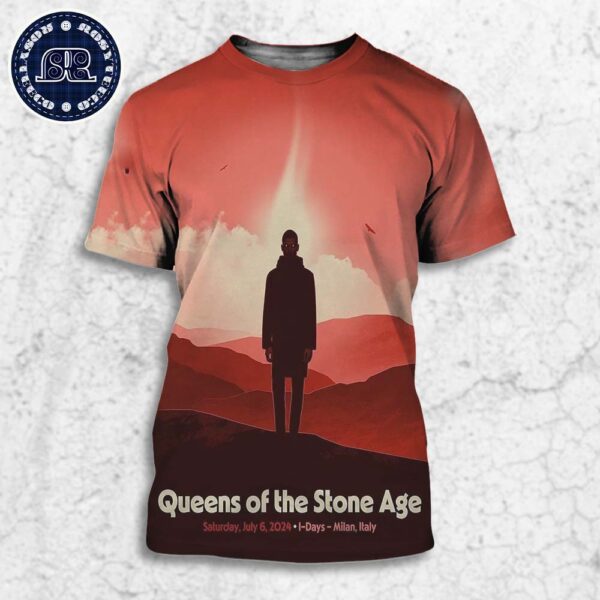 Queens of the Stone Age In Milan Italy At I-Days On Saturday July 6 2024 All Over Print Shirt