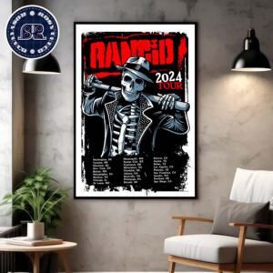 Rancid Bo Knows Skele-Tim 2024 NA Tour Schedule List Home Decor Poster Canvas