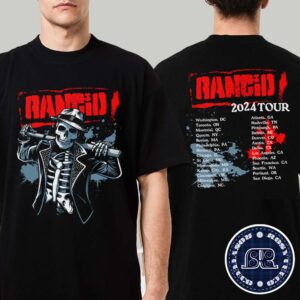 Rancid Bo Knows Skele-Tim 2024 NA Tour Schedule List Two Sides Print Unisex T-Shirt