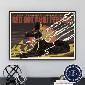 Red Hot Chili Peppers Concert Poster For The Show In Cuyahoga Falls OH At Blossom Music Center On July 22 2024 Home Decor Poster Canvas