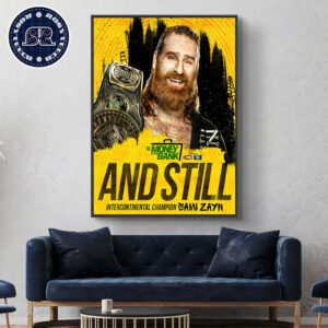 Sami Zayn And Still Intercontinental Champion WWE Money In The Bank 2024 Home Decor Poster Canvas