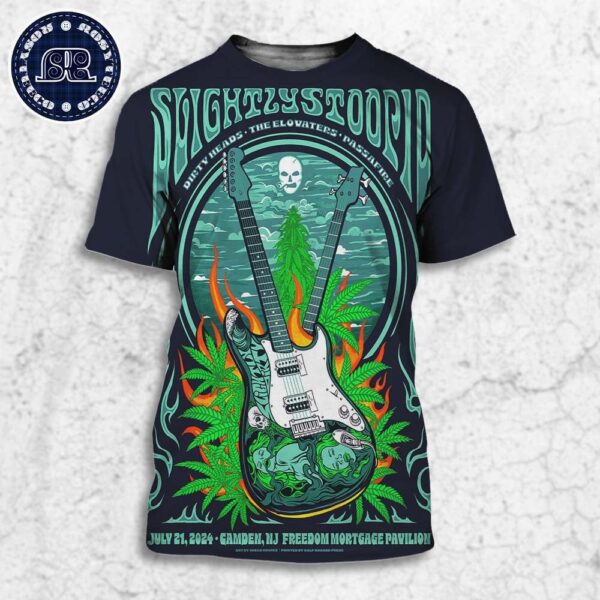 Slightly Stoopid In Camden New Jersey Tonight At Freedom Mortgage Pavilion On July 21 2024 All Over Print Shirt