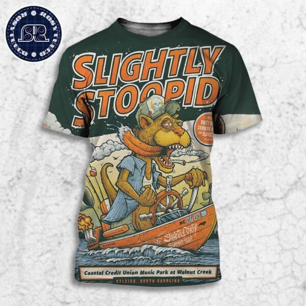 Slightly Stoopid Tonight At Coastal Credit Union Music Park at Walnut Creek In Raleigh North Carolina On July 26 2024 All Over Print Shirt