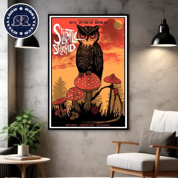 Slightly Stoopid Tonight In Bristow VA At Jiffy Lube Live With Dirty Heads Common Kings And The Elovaters On July 19 2024 Poster Canvas