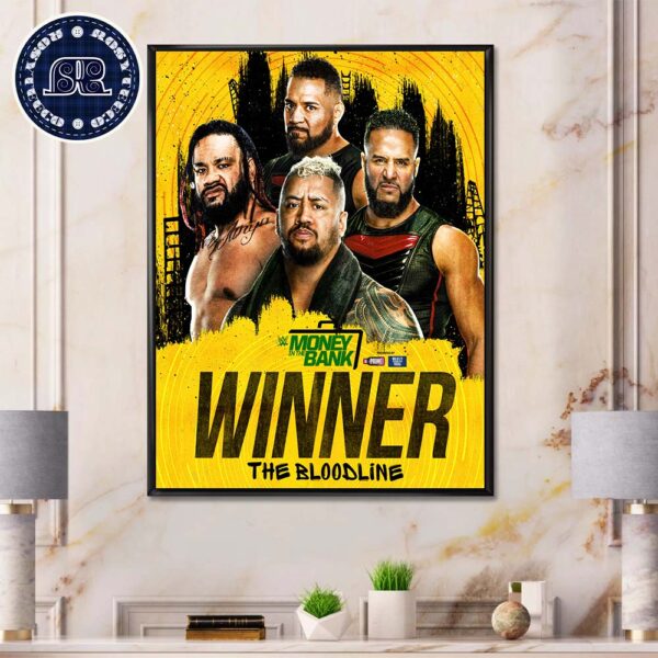 The Bloodline Winner WWE Money In The Bank 2024 Home Decor Poster Canvas