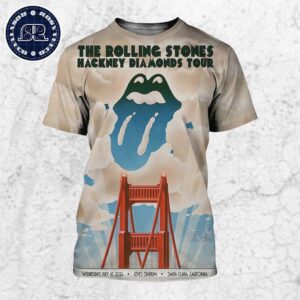 The Rolling Stones Hackney Diamonds Tour 2024 Official Poster In Santa Clara California At Levi’s Stadium On Webnesday July 17 2024 All Over Print Shirt