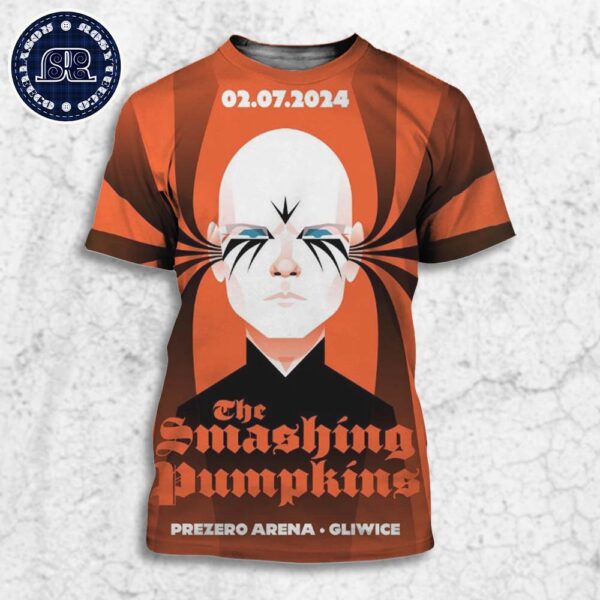 The Smashing Pumpkins Concert Poster For Tonight Show In Glwice At Prezero Arena On July 2 2024 All Over Print Shirt