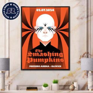 The Smashing Pumpkins Concert Poster For Tonight Show In Glwice At Prezero Arena On July 2 2024 Home Decor Poster Canvas