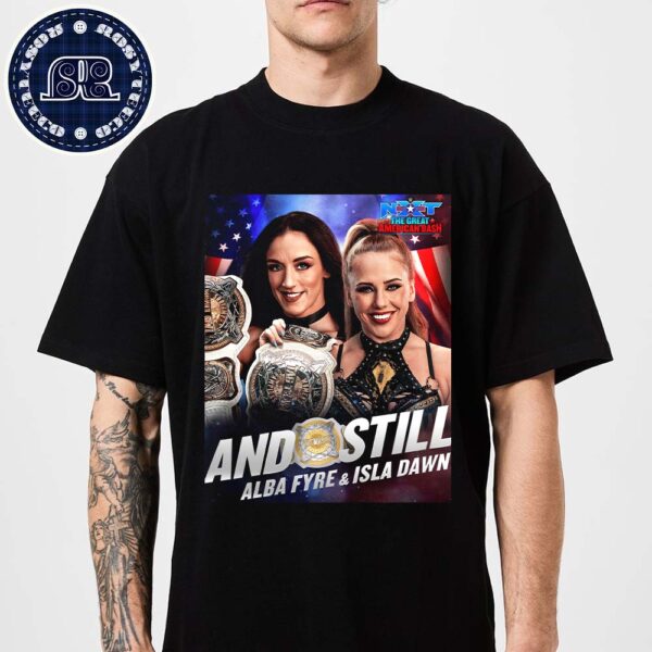 WWE NXT The Great American Bash Alba Fyre And Isla Dawn And Still WWE Women’s Tag Team Champions Vintage T-Shirt