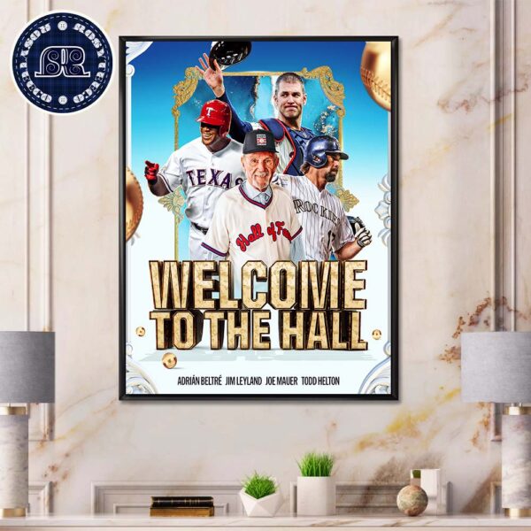 Welcome To The Baseball Hall Class Of 2024 Home Decor Poster Canvas