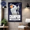 Xander Schauffele Champion Golfer Of The Year Home Decor Poster Canvas