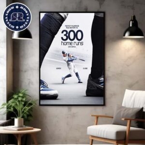 Aaron Judge Has Passed Ralph Kiner As The Fastest Player In MLB History To 300 Home Runs Wall Decor Poster Canvas