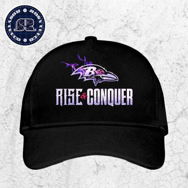 Baltimore Ravens Rise And Conquer Gift For Fan Classic Cap Snapback Hat