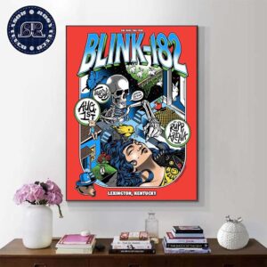 Blink 182 Wake Up The Show Starts Soon One More Time Tour 2024 In Lexington Kentucky At Rupp Arena On August 1st 2024 Home Decor Poster Canvas