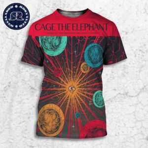 Cage The Elephant Concert Poster At Xfinity Center In Mansfield MA On August 22 2024 All Over Print Shirt