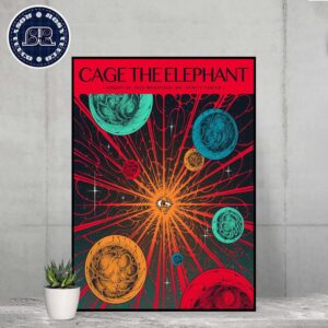 Cage The Elephant Concert Poster At Xfinity Center In Mansfield MA On August 22 2024 Home Decor Poster Canvas