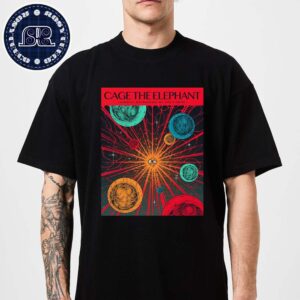 Cage The Elephant Concert Poster At Xfinity Center In Mansfield MA On August 22 2024 Unisex T-Shirt