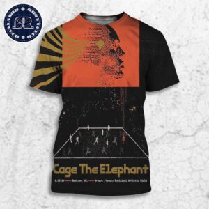 Cage The Elephant Concert Poster For Madison WI At The Very Chill Breese Stevens Athletic Field On August 8 2024 All Over Print Shirt