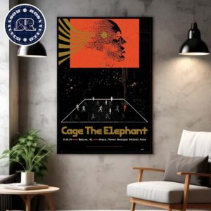 Cage The Elephant Concert Poster For Madison WI At The Very Chill Breese Stevens Athletic Field On August 8 2024 Wall Decor Poster Canvas