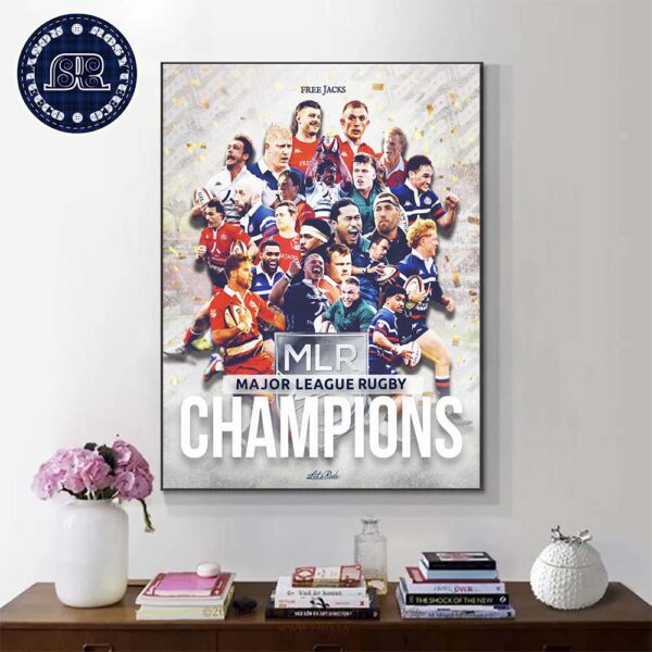 Congrats New England Free Jacks Champions 2024 Major League Rugby Home Decor Poster Canvas