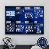 Detroit Pistons Official NBA Schedule 2024-2025 Regular Season Poster Canvas For Wall Decor