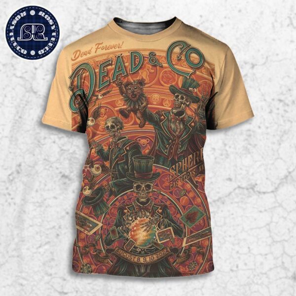 Dead And Company Dead Forever At Sphere Las Vegas NV On August 8th 9th 10th 2024 Art By Luke Martin All Over Print Shirt