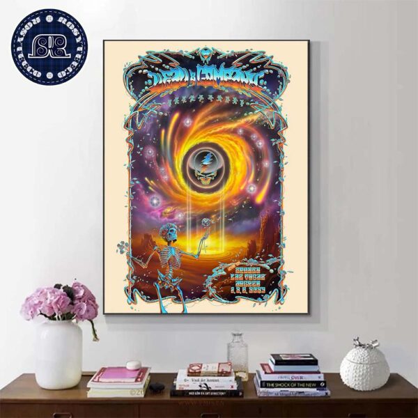 Dead And Company Happy Birthday Jerry Garcia And Kidd Drunkadelic Dead Forever Concert Poster At Sphere Las Vegas On August 1-3 2024 Poster Canvas