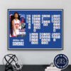 Golden State Warriors Official NBA Schedule 2024-2025 Regular Season Wall Decor Poster Canvas