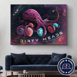 Dirty Heads Poster For Tonight At Daily’s Place In Jacksonville FL On August 1 2024 Poster Canvas