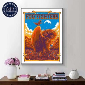 Foo Fighters Denver CO Poster At Empower Field at Mile High In US On August 3 2024 Home Decor Poster Canvas