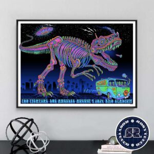 Foo Fighters Poster For Show Music In Los Angeles CA US Night 1 At BMO Stadium On August 9 2024 Home Decor Poster Canvas