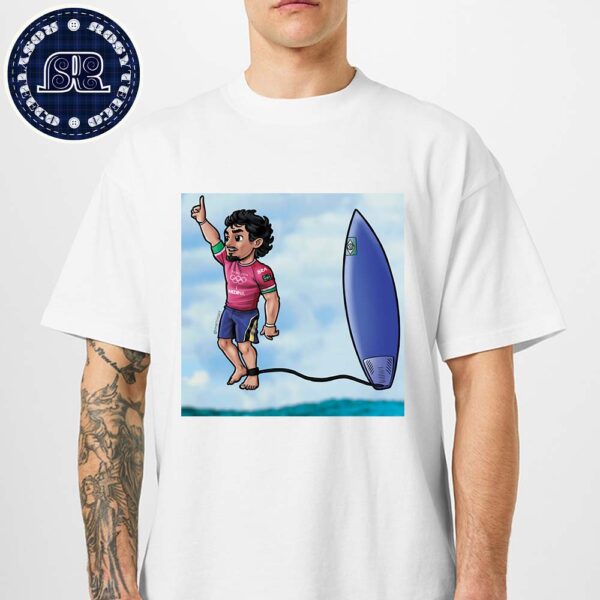 Gabriel Medina Insane Surfing Photo Amazes Fans At 2024 Olympics Iconic Photo Cartoon Classic T-Shirt