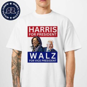 Harris Walz 2024 Classic Harris For President Walz For Vice President Classic T-Shirt