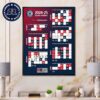 Golden State Warriors Official NBA Schedule 2024-2025 Regular Season Wall Decor Poster Canvas