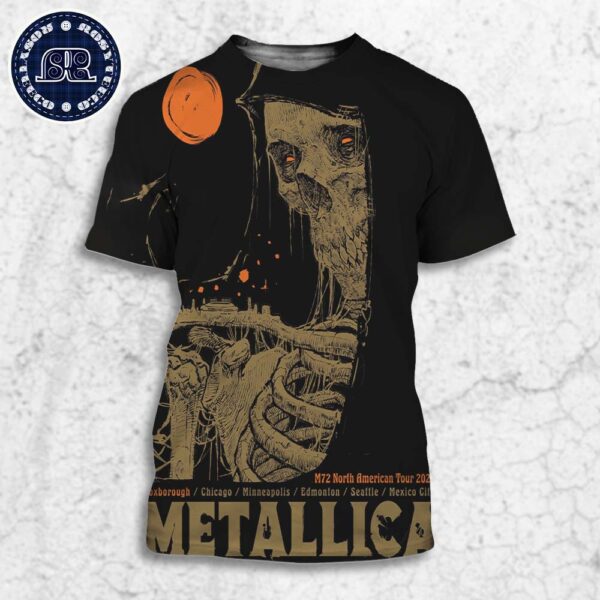 Metallica Godmachine In Foxborough MA United States Limited Poster M72 North American Tour 2024 At Gillette Stadium On August 2nd And 4th 2024 All Over Print Shirt