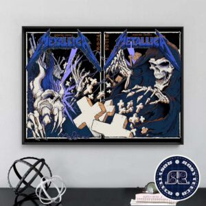 Metallica In Chicago IL Full Show Combine Poster For Night 1 And 2 At Soldier Field M72 North American World Tour 2024 On August 9 And 11 2024 Poster Canvas