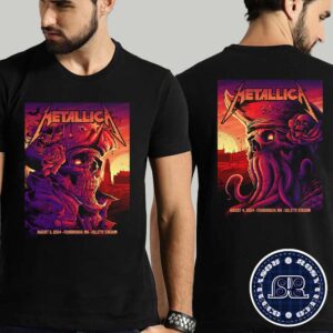 Metallica In Foxborough MA Full Show Combine Poster M72 North American Tour 2024 At Gillette Stadium On August 2 And 4 2024 Two Sides Print T-Shirt