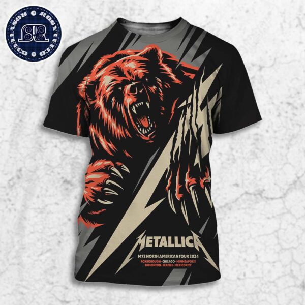 Metallica M72 Chicago Mark Jamotillo In IL US Limited Poster M72 North American Tour 2024 At Soldier Field On August 9th And 11th 2024 All Over Print Shirt