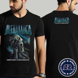 Metallica M72 North American Tour 2024 Night 1 Merch Tee M72 Edmonton In Alberta On August 23rd 2024 At Commonwealth Stadium Two Sides Print Vintage T-Shirt