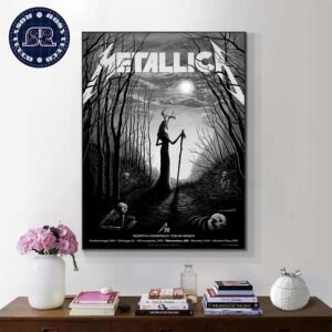 Metallica M72 North American Tour 2024 Pop-Up Poser For M72 Edmonton In Alberta Canada At Commonwealth Stadium On August 23th And 25th 2024 Home Decor Poster Canvas