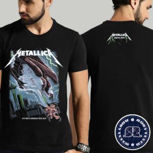 Metallica M72 North American Tour 2024 Pop-up Shop Tee For M72 Seattle In WA US At Lumen Field On August 30 And September 1 Bald Eagle Artwork Two Sides Print T-Shirt