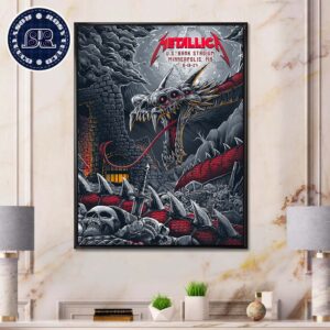 Metallica Night 2 Show Poster M72 In Minneapolis MN US At US Bank Stadium M72 North American Tour 2024 On August 18th 2024 Poster Canvas