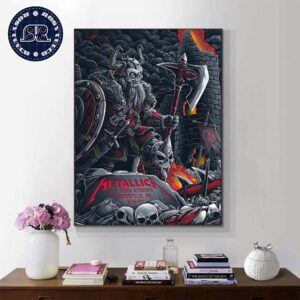 Metallica Poster For Night 1 M72 In Minneapolis MN US At US Bank Stadium M72 North American Tour 2024 On August 16th 2024 Poster Canvas