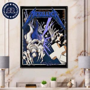 Metallica Tonight In Chicago IL Night 1 Limited Poster At Soldier Field M72 North American World Tour 2024 On August 9 2024 Home Decor Poster Canvas