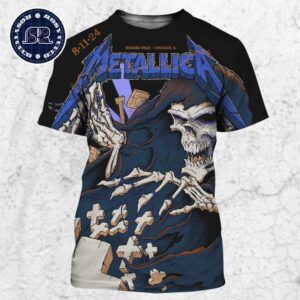 Metallica Tonight In Chicago IL Night 2 At Soldier Field Limited Poster M72 North American World Tour 2024 On August 11 2024 All Over Print Shirt