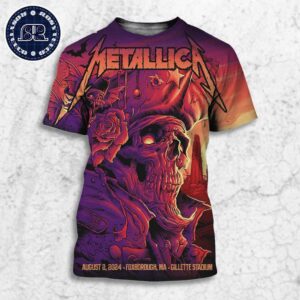 Metallica Tonight Poster For Night 1 In Foxborough MA M72 North American Tour 2024 At Gillette Stadium On August 2 2024 All Over Print Shirt