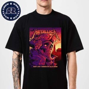 Metallica Tonight Poster For Night 1 In Foxborough MA M72 North American Tour 2024 At Gillette Stadium On August 2 2024 Classic T-Shirt