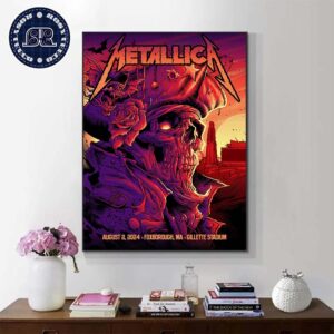 Metallica Tonight Poster For Night 1 In Foxborough MA M72 North American Tour 2024 At Gillette Stadium On August 2 2024 Home Decor Poster Canvas