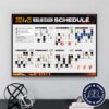 Los Angeles Lakers Official NBA Schedule 2024-2025 Regular Season Poster Canvas Wall Decor