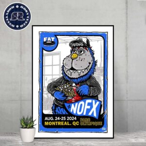 NOFX Band Official Poster On August 24 25 2024 In Montreal QC At Parc Olympique Wall Decor Poster Canvas